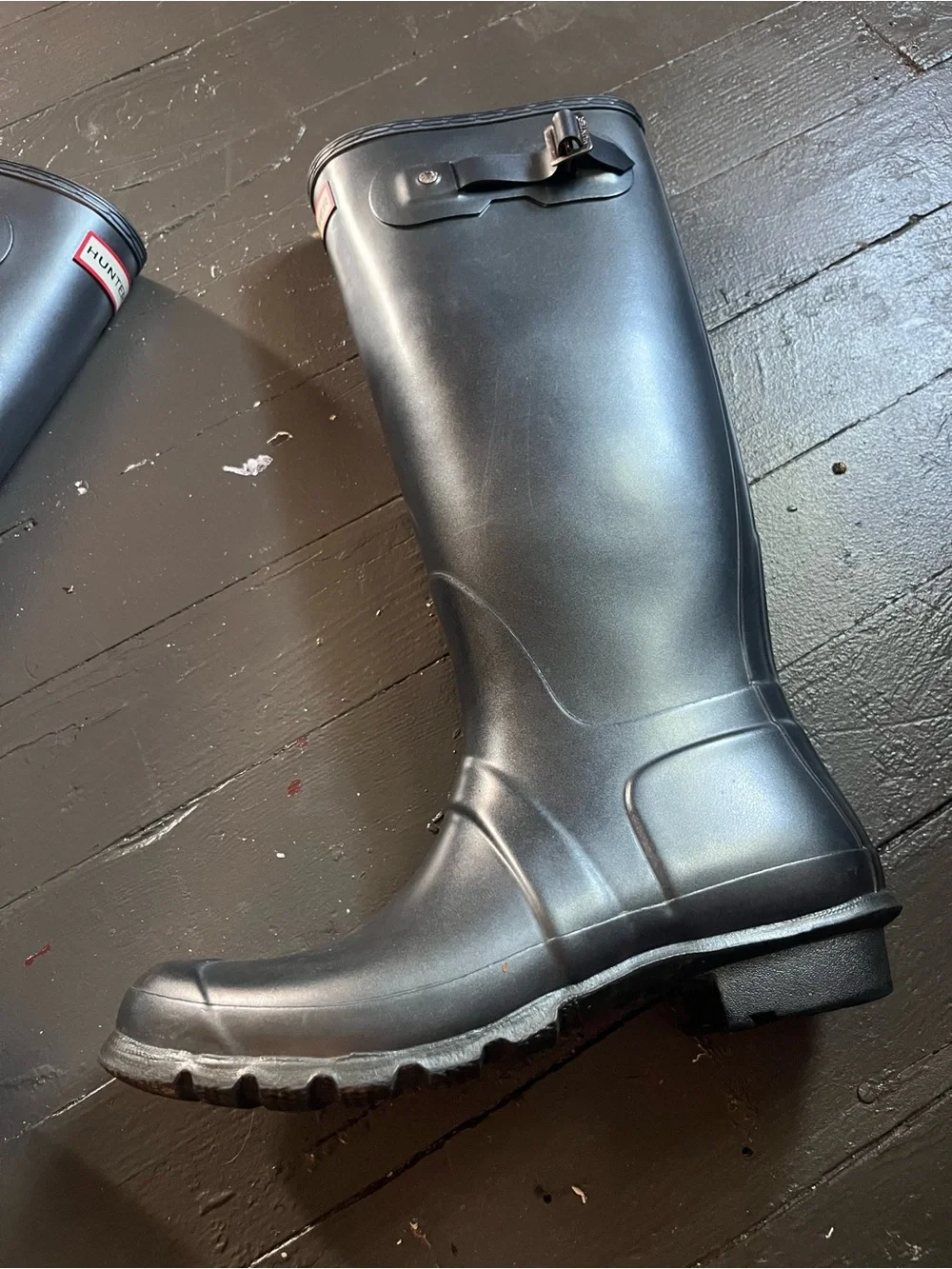Hunter Black Tall  Rain Boots